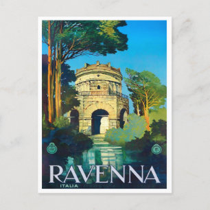 Reise nach Ravenna Italien im Vintage-Stil Postkarte
