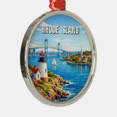 Reise nach Rhode Island Ornament Aus Metall (Rechts)