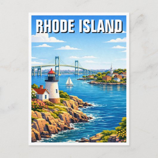 Reise nach Rhode Island Postkarte (Vorderseite)