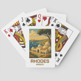 Reise nach Rhodos Griechenland Vintage Spielkarten