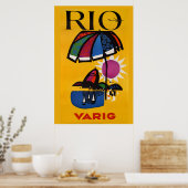 Reise nach Rio de Janeiro im Vintage-Stil Poster (Küche)