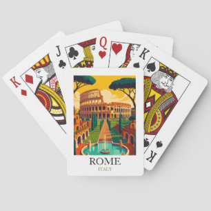 Reise nach Rom Italien Kolosseum Vintage Spielkarten