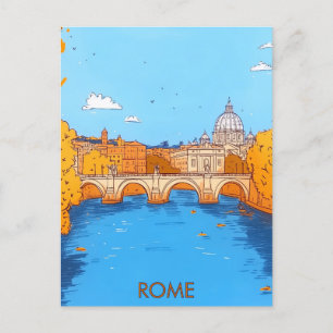 Reise nach Rom Italien Postkarte