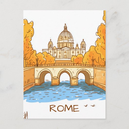 Reise nach Rom Italien Postkarte (Vorderseite)