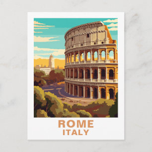 Reise nach Rom Kolosseum Italien Vintage Postkarte