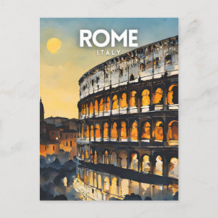 Reise nach Rom Nostalgisch Postkarte