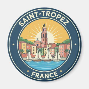 Reise nach Saint-Tropez Frankreich Vintage Magnet