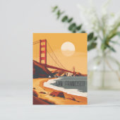 Reise nach San Francisco Postkarte (Stehend Vorderseite)