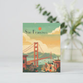 Reise nach San Francisco Postkarte (Stehend Vorderseite)