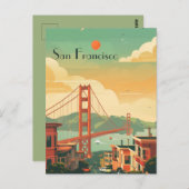 Reise nach San Francisco Postkarte (Vorne/Hinten)