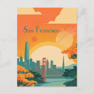 Reise nach San Francisco Postkarte