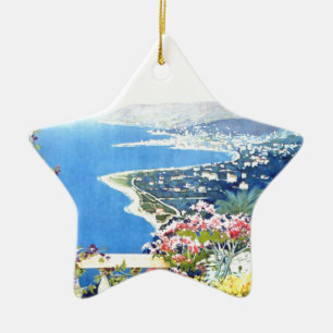 Reise nach San Remo Italien Europa im Vintage-Stil Keramik Ornament