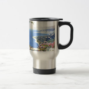 Reise nach San Remo Italien Europa im Vintage-Stil Reisebecher