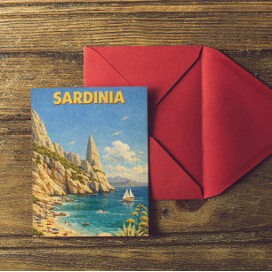 Reise nach Sardinien Vintage Cala Goloritzé Postkarte