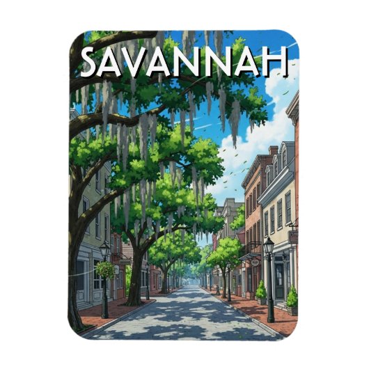 Reise nach Savannah Georgia Magnet (Vertikal)