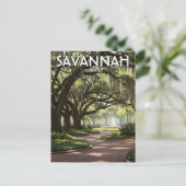 Reise nach Savannah Georgia Postkarte (Stehend Vorderseite)