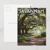 Reise nach Savannah Georgia Postkarte (Vorne/Hinten)