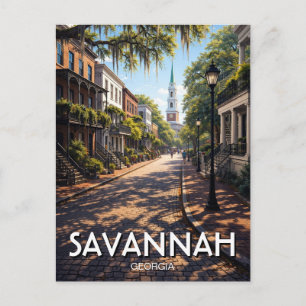 Reise nach Savannah Georgia Postkarte