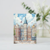 Reise nach Savannah Georgia Postkarte (Stehend Vorderseite)