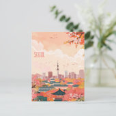 Reise nach Seoul Postkarte (Stehend Vorderseite)