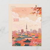 Reise nach Seoul Postkarte (Vorne/Hinten)