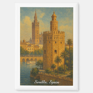 Reise nach Sevilla Spanien Giralda & Torre Oro im Magnet