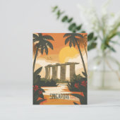 Reise nach Singapur Postkarte (Stehend Vorderseite)