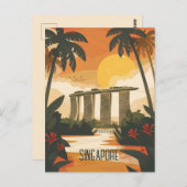 Reise nach Singapur Postkarte (Vorne/Hinten)