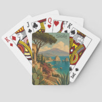 Reise nach Sizilien Italien Mittelmeerinsel Vintag