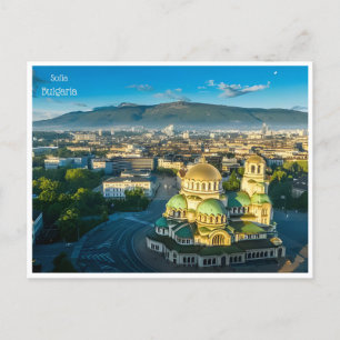 Reise nach Sofia Bulgarien im Vintage-Stil CITY Bu Postkarte