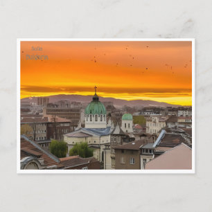 Reise nach Sofia Bulgarien im Vintage-Stil CITY Bu Postkarte