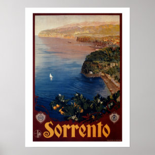 Reise nach Sorrento Italien 1920er Jahre Poster