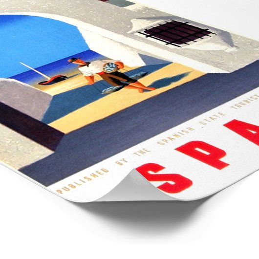 Reise nach Spanien - Fischer Poster (Ecke)