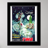 Reise nach Spanien Vintage Plakat (Vorne)