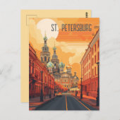Reise nach St. Petersburg Postkarte (Vorne/Hinten)
