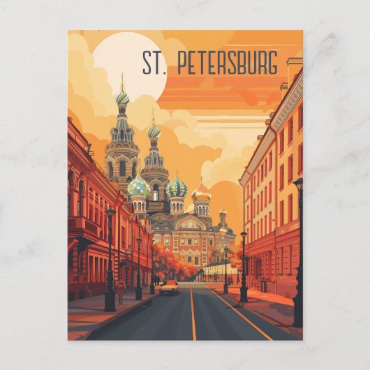 Reise nach St. Petersburg Postkarte (Vorderseite)