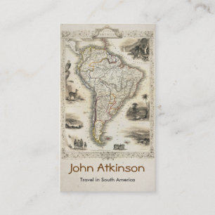 Reise nach Südamerika Visitenkarte