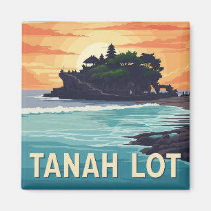Reise nach Tanah Lot Bali Indonesien Vintage Magnet