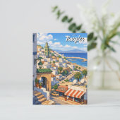 Reise nach Tanger Marokko Postkarte (Stehend Vorderseite)