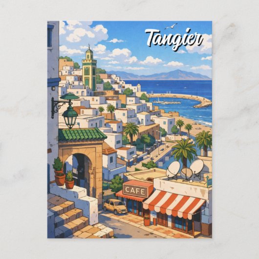 Reise nach Tanger Marokko Postkarte (Vorderseite)