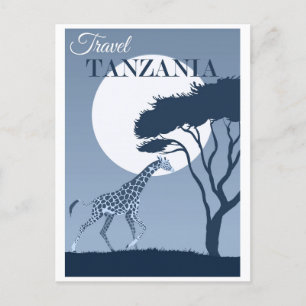 Reise nach Tansania Afrika Afrikanische Giraffe Vi Postkarte