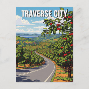 Reise nach Traverse City Michigan Postkarte