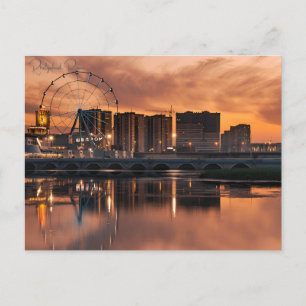 Reise nach Tscheljabinsk Russland Vintage Kunst Fo Postkarte