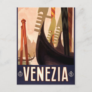 Reise nach Venedig, Italien im Vintage-Stil Postkarte