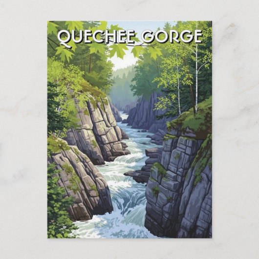 Reise nach Vermont Quechee Gorge Postkarte (Vorderseite)