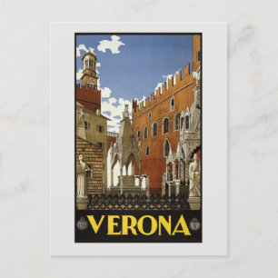 Reise nach Verona Italien Retro Italienische Reise Postkarte