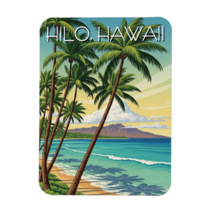 Reise nach Vintage Hilo Hawaii Magnet