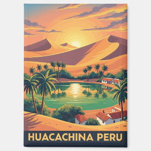 Reise nach Vintage Huacachina Peru Magnet