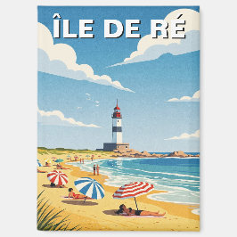 Reise nach Vintage Île de Ré Frankreich Magnet