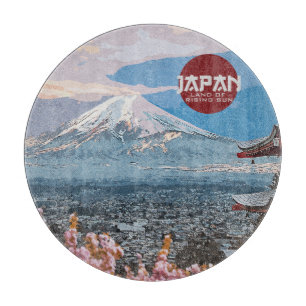 Reise nach Vintage Japan Mt. Fuji Schneidebrett